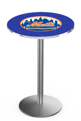 New York Mets L214 Stainless Steel Logo Table