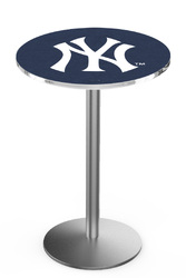 New York Yankees L214 Stainless Steel Logo Table