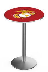 Marines L214 Stainless Steel Logo Table