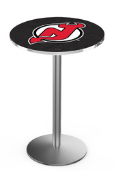 New Jersey Devils L214 Stainless Steel Logo Table