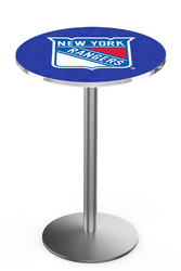New York Rangers L214 Stainless Steel Logo Table