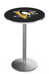 Pittsburgh Penguins L214 Stainless Steel Logo Table