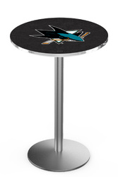 San Jose Sharks L214 Stainless Steel Logo Table