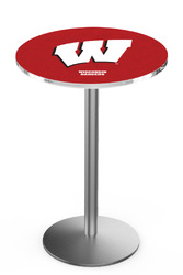 Wisconsin L214 Stainless Steel Logo Table