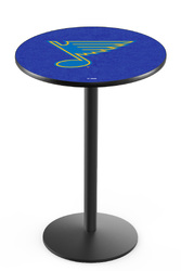 St. Louis Blues L214 Black Wrinkle Logo Table