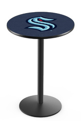 Seattle Kraken L214 Black Wrinkle Logo Table