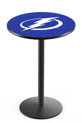 Tampa Bay Lightning L214 Black Wrinkle Logo Table