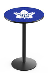 Toronto Maple Leafs L214 Black Wrinkle Logo Table