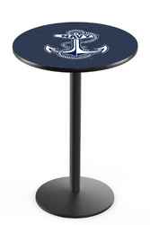 US Naval Academy L214 Black Wrinkle Logo Table