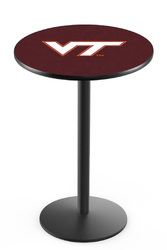 Virginia Tech L214 Black Wrinkle Logo Table