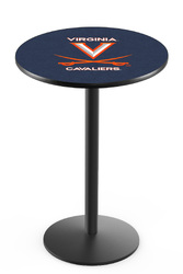 Virginia L214 Black Wrinkle Logo Table