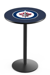 Winnipeg Jets L214 Black Wrinkle Logo Table