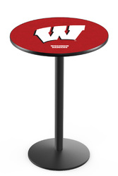 Wisconsin L214 Black Wrinkle Logo Table