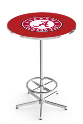 Alabama Crimson Tide L216 Chrome Logo Table