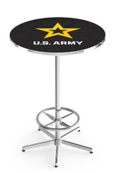 Army L216 Chrome Logo Table