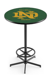 Notre Dame L216 Black Wrinkle Logo Table