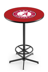 Alabama Crimson Tide L216 Black Wrinkle Logo Table