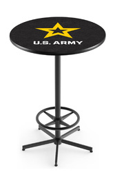 Army L216 Black Wrinkle Logo Table