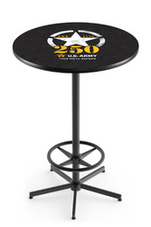 Army L216 Black Wrinkle Logo Table
