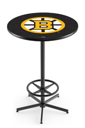 Boston Bruins L216 Black Wrinkle Logo Table