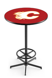 Calgary Flames L216 Black Wrinkle Logo Table