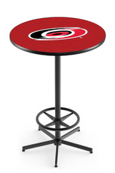 Carolina Hurricanes L216 Black Wrinkle Logo Table
