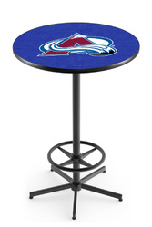 Colorado Avalanche L216 Black Wrinkle Logo Table