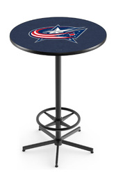 Columbus Blue Jackets L216 Black Wrinkle Logo Table