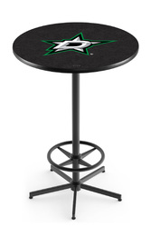 Dallas Stars L216 Black Wrinkle Logo Table