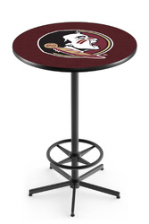 Florida State L216 Black Wrinkle Logo Table