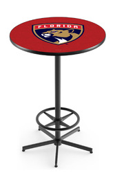 Florida Panthers L216 Black Wrinkle Logo Table