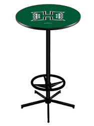 Hawaii L216 Black Wrinkle Logo Table