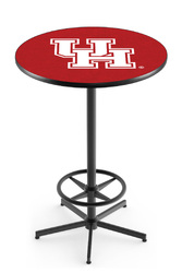 Houston L216 Black Wrinkle Logo Table