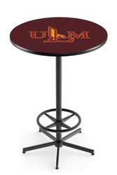 Louisiana Monroe L216 Black Wrinkle Logo Table