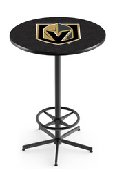 Vegas Golden Knights L216 Black Wrinkle Logo Table