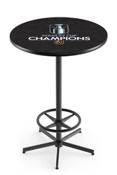 Vegas Golden Knights L216 Black Wrinkle Logo Table