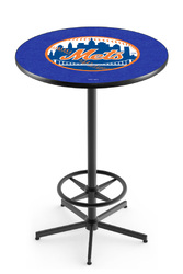 New York Mets L216 Black Wrinkle Logo Table