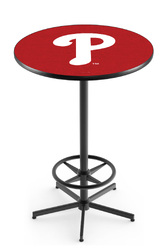 Philadelphia Phillies L216 Black Wrinkle Logo Table