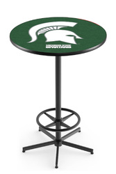 Michigan State L216 Black Wrinkle Logo Table