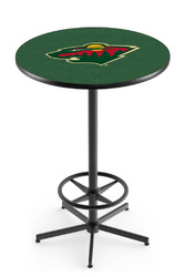 Minnesota Wild L216 Black Wrinkle Logo Table