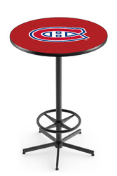 Montreal Canadiens L216 Black Wrinkle Logo Table