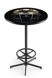 Notre Dame L216 Black Wrinkle Logo Table
