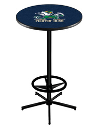 Notre Dame L216 Black Wrinkle Logo Table