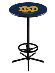 Notre Dame L216 Black Wrinkle Logo Table