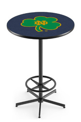 Notre Dame L216 Black Wrinkle Logo Table