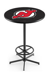 New Jersey Devils L216 Black Wrinkle Logo Table