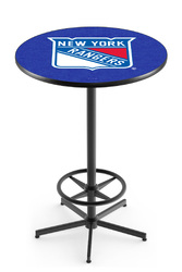 New York Rangers L216 Black Wrinkle Logo Table