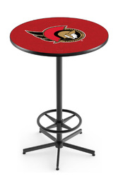 Ottawa Senators L216 Black Wrinkle Logo Table