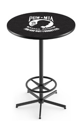 POW/MIA L216 Black Wrinkle Logo Table