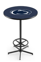Penn State L216 Black Wrinkle Logo Table